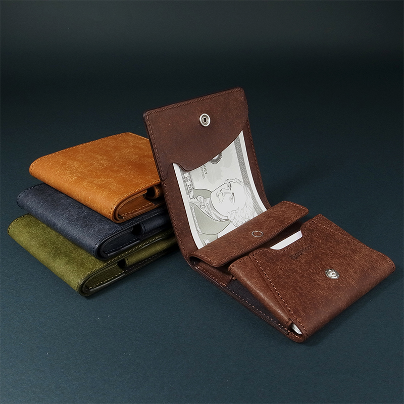 イタリア産プエブロレザー使用｜厚さ15mmの二つ折り財布 Slim-005pb / Pueblo