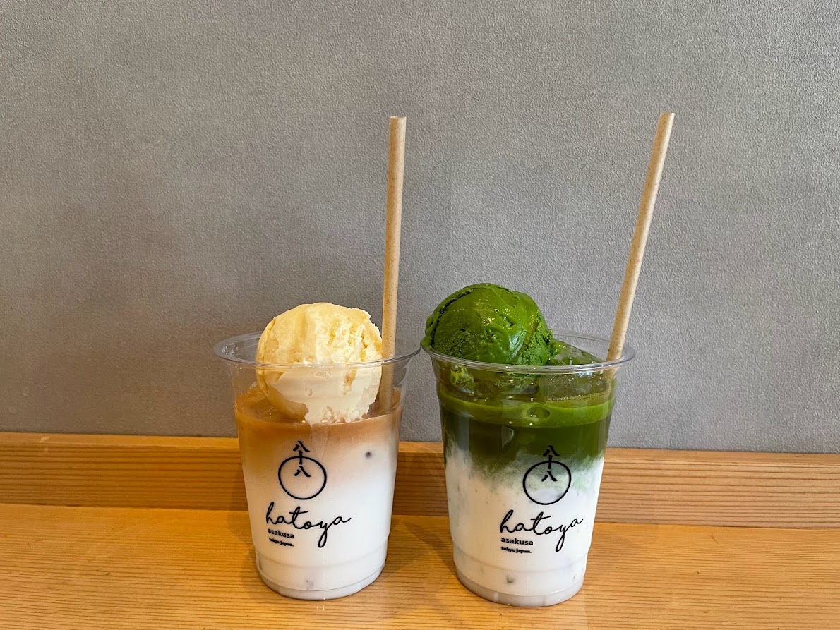 濃厚抹茶｜隅田川公園付近の日本茶スタンド「八十八（はとや）浅草」で
