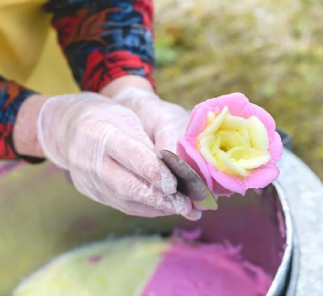 ババヘラアイス実演