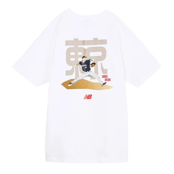 大谷翔平選手のイラストがプリントされたニューバランスのTシャツ