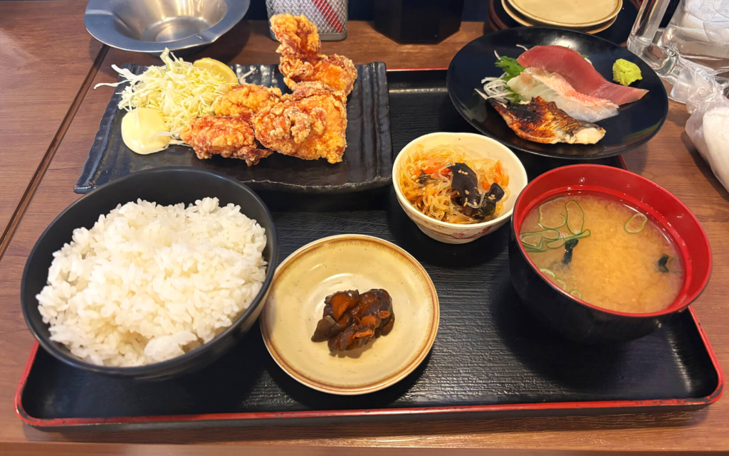 番屋余市 上野店のからあげ定食