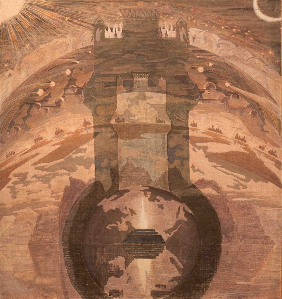 ミカロユス・コンスタンティナス・チュルリョーニス《レックス（王）》1909年、テンペラ/カンヴァス、国立M. K. チュルリョーニス美術館（カウナス）所蔵