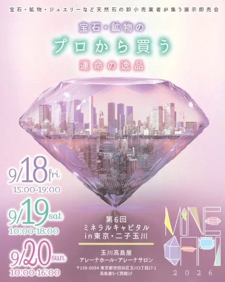 第6回ミネラルキャピタルin 東京・二子玉川 告知ヴィジュアル