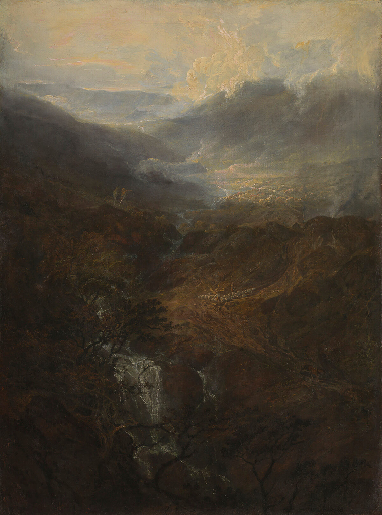 J.M.W. ターナー《カンバーランド、コニストン山脈の朝》 1798年展示 油彩/カンヴァス テート美術館 Photo: Tate